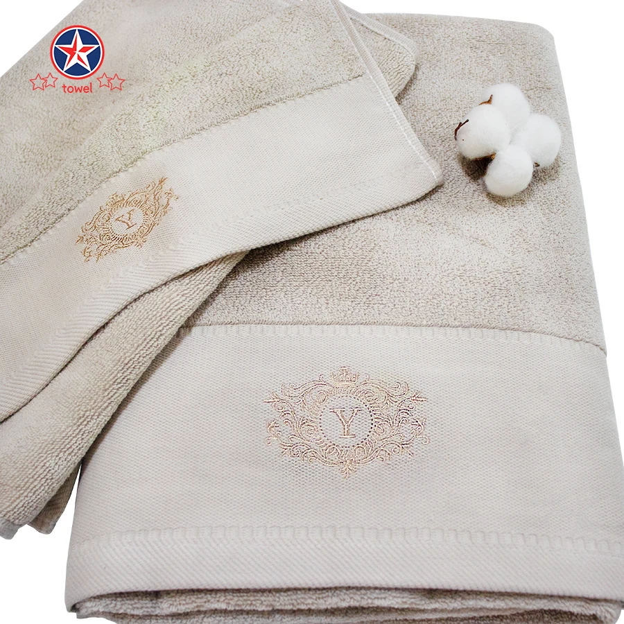 100% Cotton Bath Towels for Home Use White Custom Hotel Design Adults Quick-Dry Woven Novelty Pattern Face/Hand/Washcloth Towel