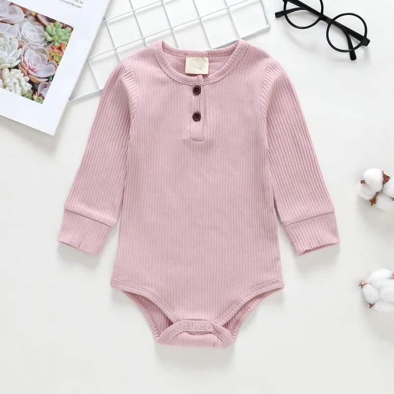 100% organic cotton long sleeve baby girl onesie kids clothing
