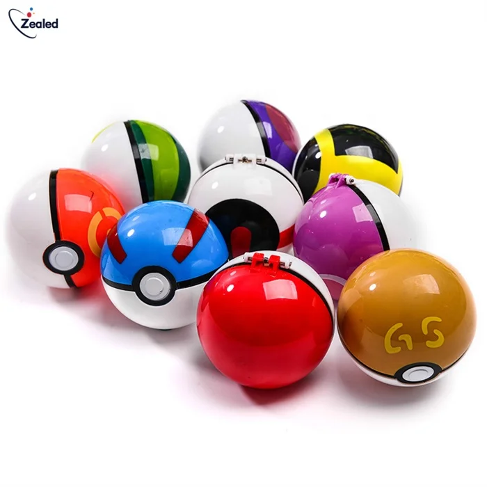 Zealed Cheap price ABS Poke mon ball toys high quality 7cm capsule pokeball with mini poke mon figure in for gift