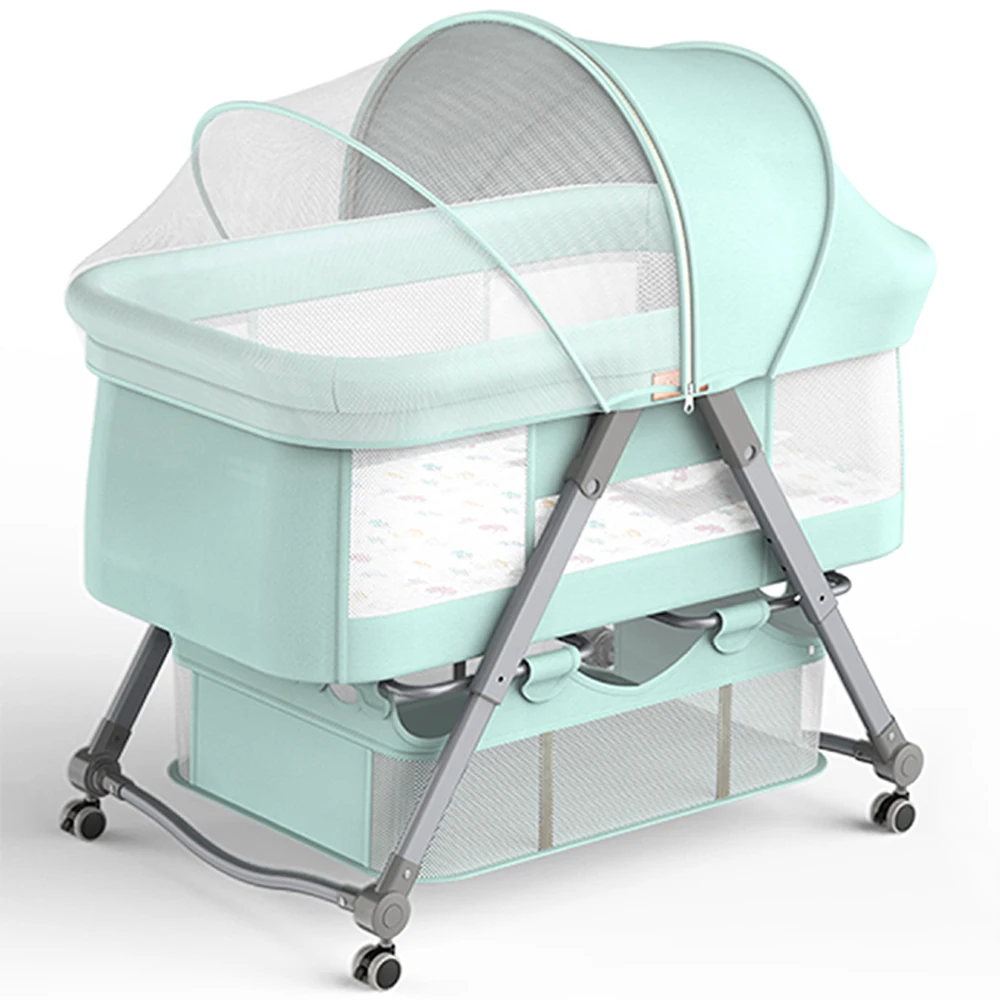 Высококачественная многофункциональная портативная складная кроватка для детской кроватки, цена, колыбель, экономичная складная детская кроватка для новорожденных