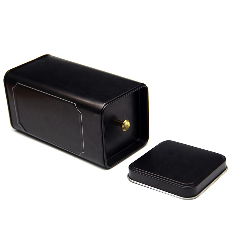 Factory Customized Tea-Leaves Gift Metal Packaging Double Layer Lid Inner Lid Seal Airtight Tea Tin Can With High Quality