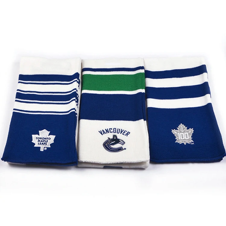 Custom Multi Color Personal Printed Fan Cheering Scarves Soccer Football Club Fan Scarf