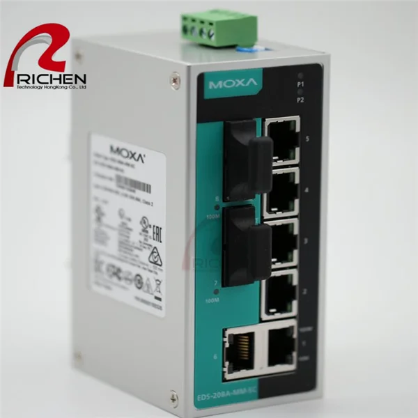 Мокса промышленный Ethernet коммутатор EDS-208A-MM-SC RS232 422 485 последовательный сервер на складе
