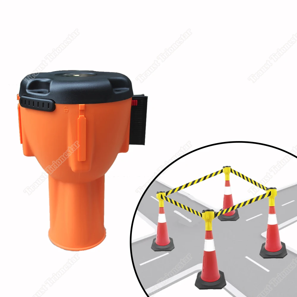 Traust wholesale outdoor crowd queue line control sign stand plastic cone retractable belt barrier stanchions