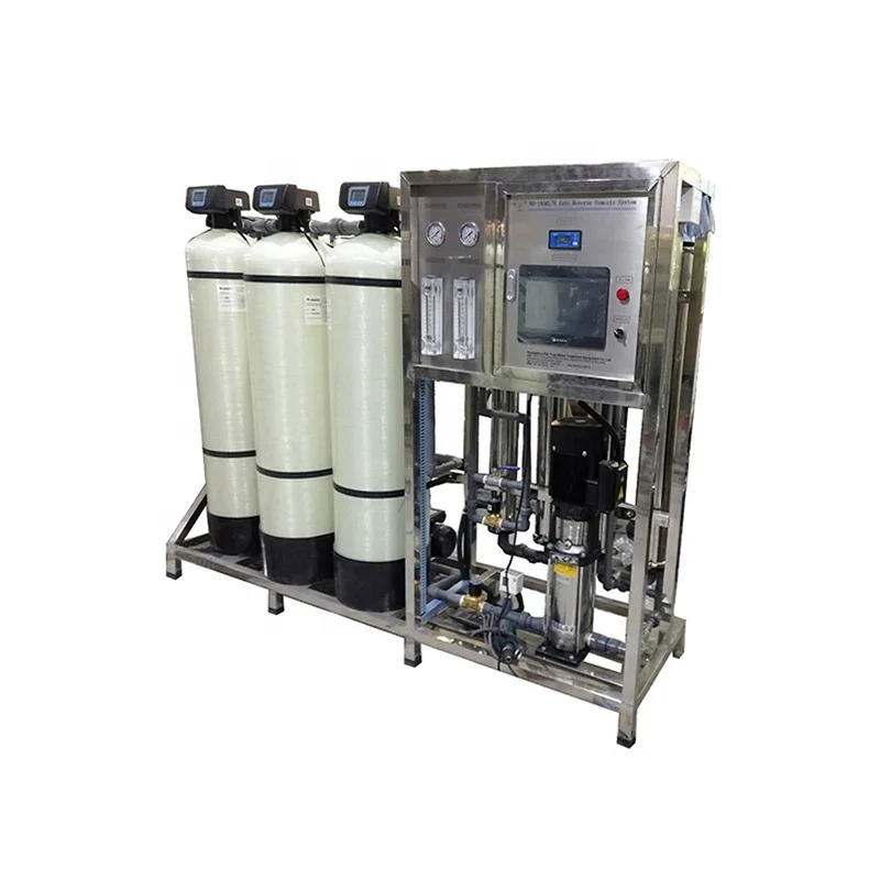 Экономичная система фильтрации чистой воды, 1000 литров в час, машина с обратным осмосом для коммерческих рынков, отелей, курортов