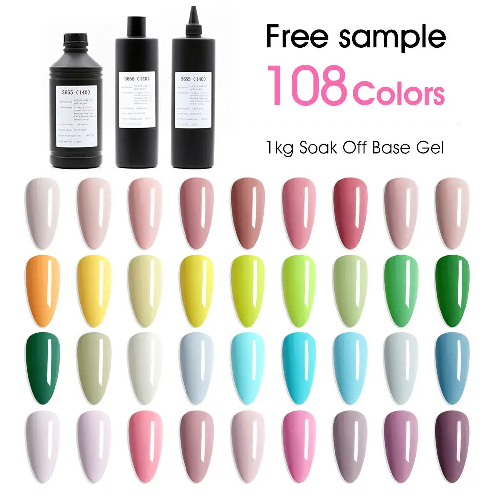Private label 2 In 1 Basecoat Customize Logo 108 Colors Vegan Base Color Gel Base Coat Gel Nail Polish
