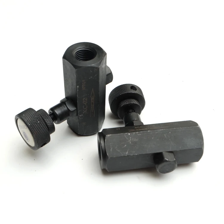 KC series Hydraulic screw type one - way flow control regulating throttle valve KC-02 KC-03 KC-04 KC-06 KC-08