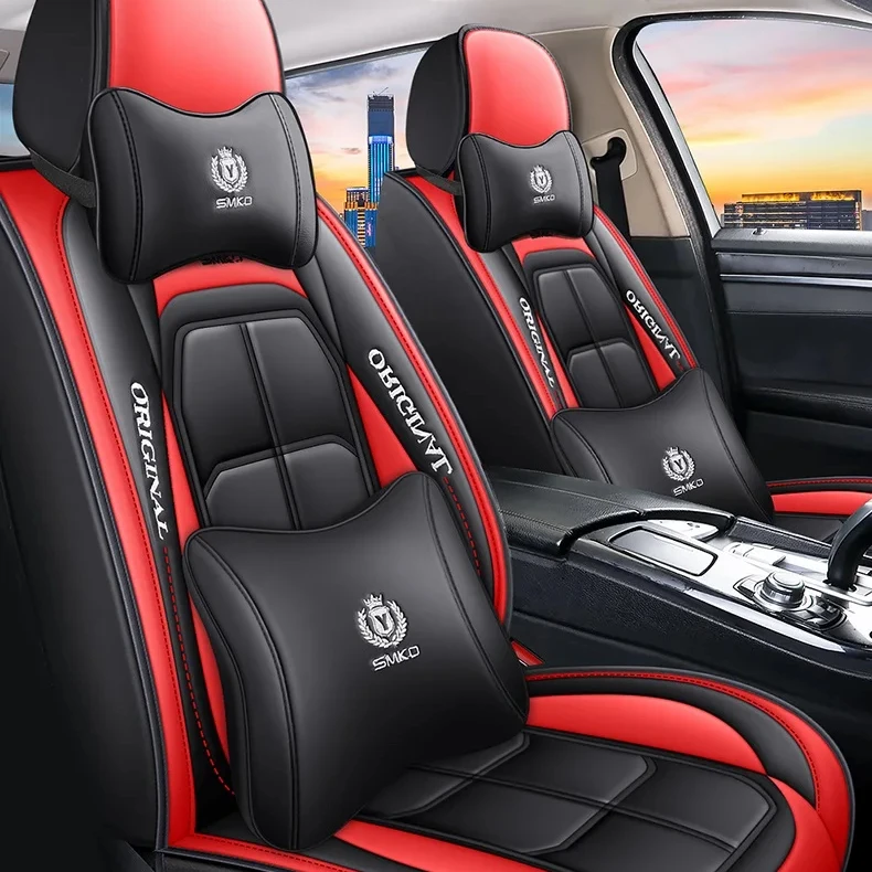Four Seasons Waterproof Universal Leather Car Seat Covers High Quality Seat Cover Car Full Set 5 Pcs For Cars