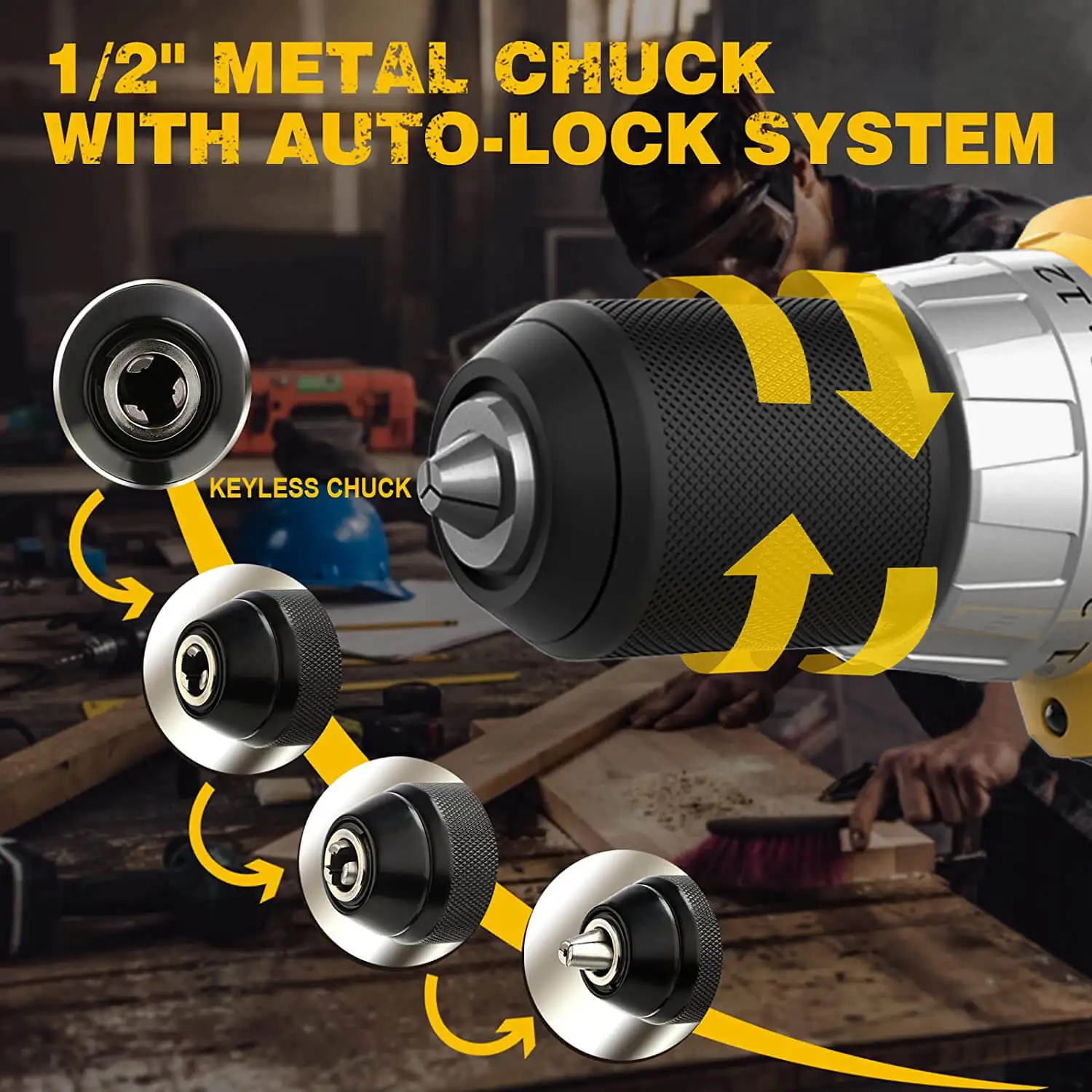 Best Seller Industrial Grade Power Drills Portable Hand Lithium Battery Cordless Drill