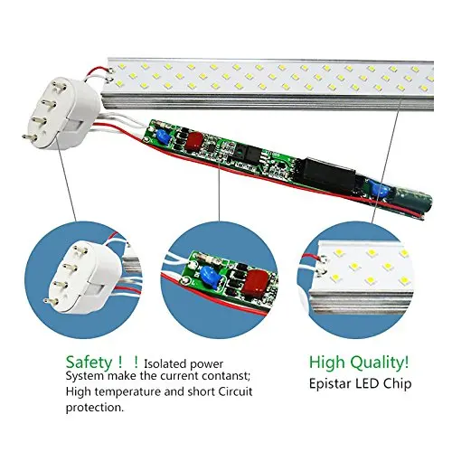 sky factory 360degree led lamp 2g11 12w 1200lm 320mm 85-265v 3000k 4000k 6000k led tube light Replace traditional halogen bulbs