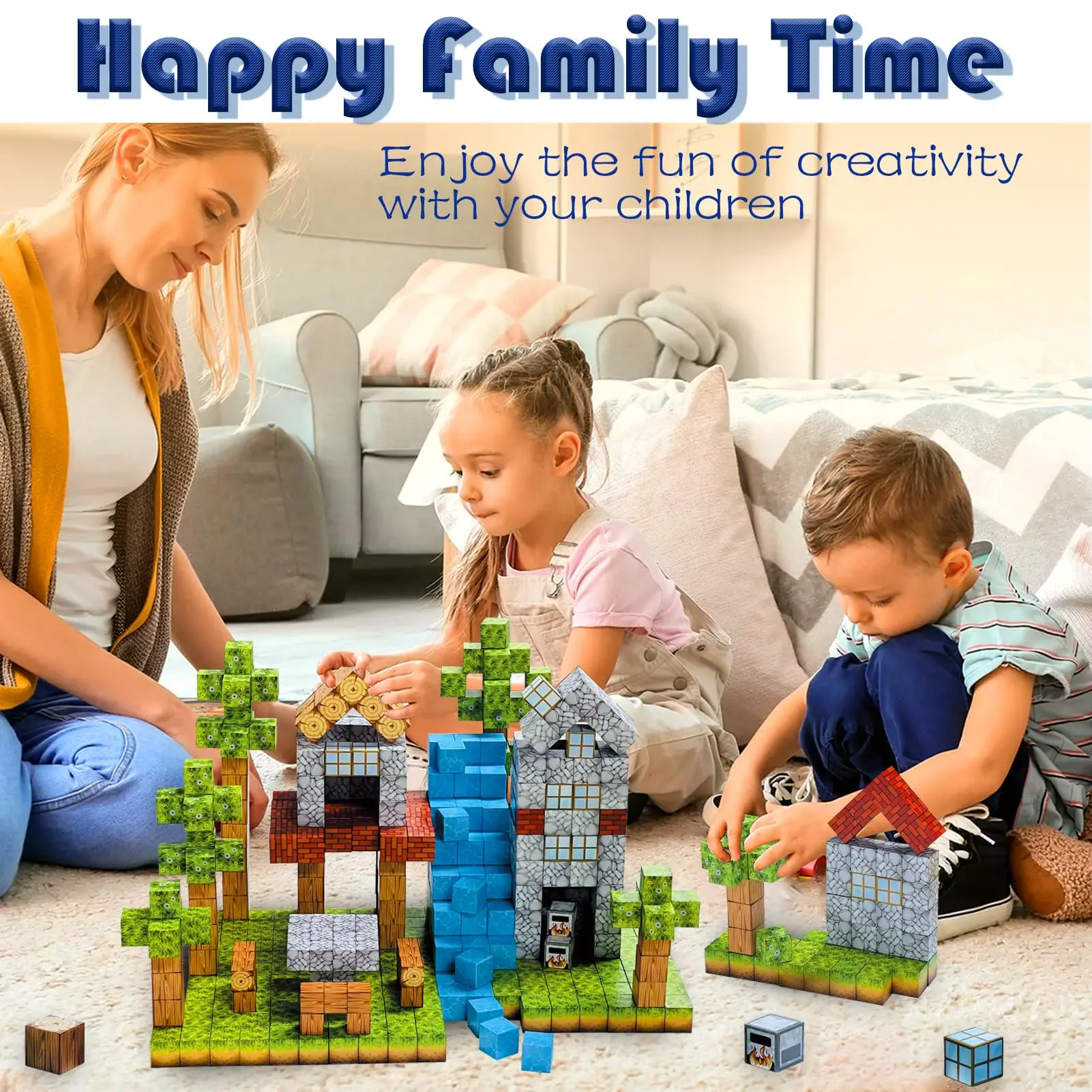 2025 Trending Stem 3d Magnetic Cube Set Magnet Toys children Puzzle Toddler Magic Strong Forest Magnetic Building Blocks For kid