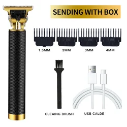 Recharge zero gapped kit men machine bald headed professional cutting hair trimmer vintage t9 electric cordless hair clipper