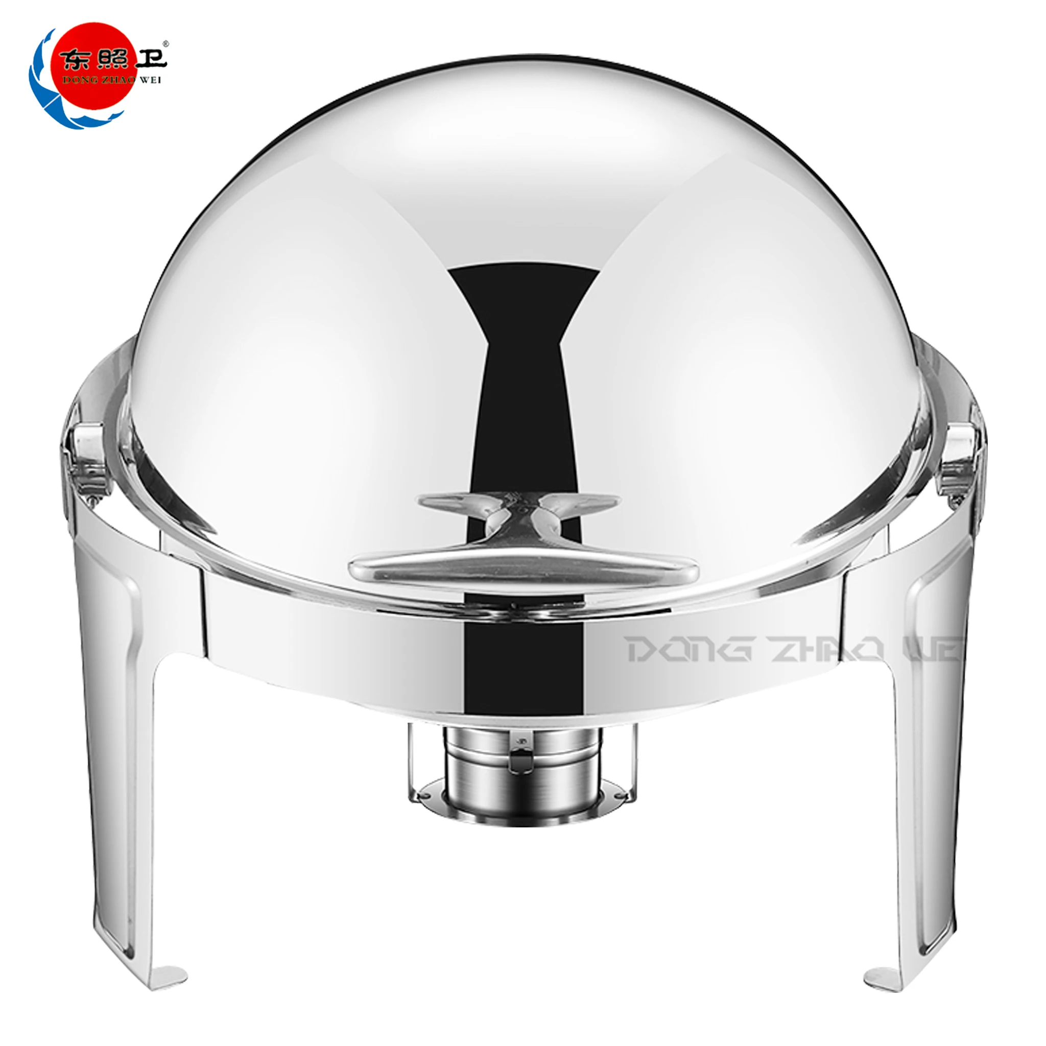 Hotel Buffet Commercial Equipment Food Warmer Stainless Steel Top Round Clamshell Chafing Dish Warmer For Party Chafing Dishes