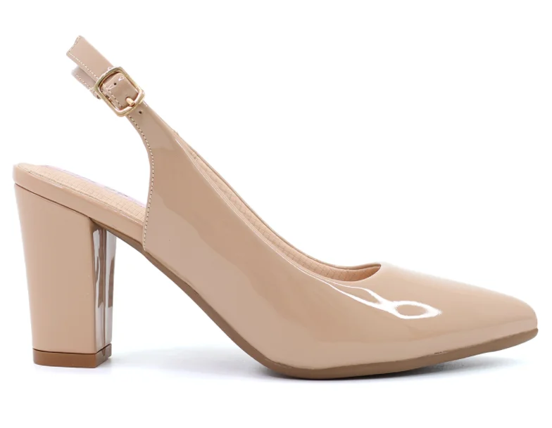 NEW Design Slingback Pointed Toe Block Heels Ladies Women Shoes Office Pumps