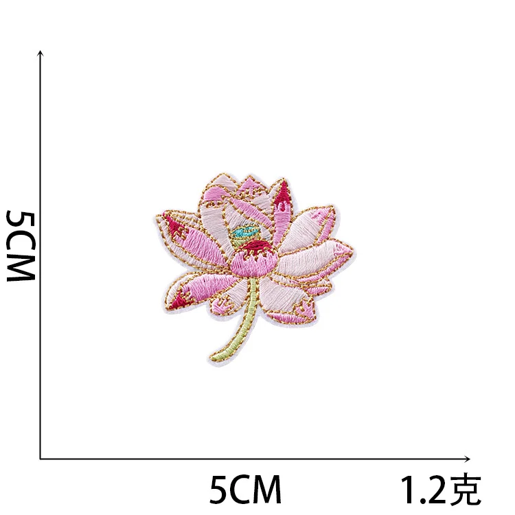 Wholesale Custom Butterfly Flower Cloth Embroidery Woven Iron-On Patches for Kids Clothes & Jeans PVC Lace Decoration