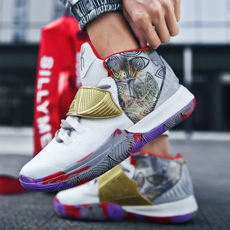 2020 New Design High Quality Custom Logo Private Label Sports Shoes Black Kyrie Irving Basketball Shoes Men