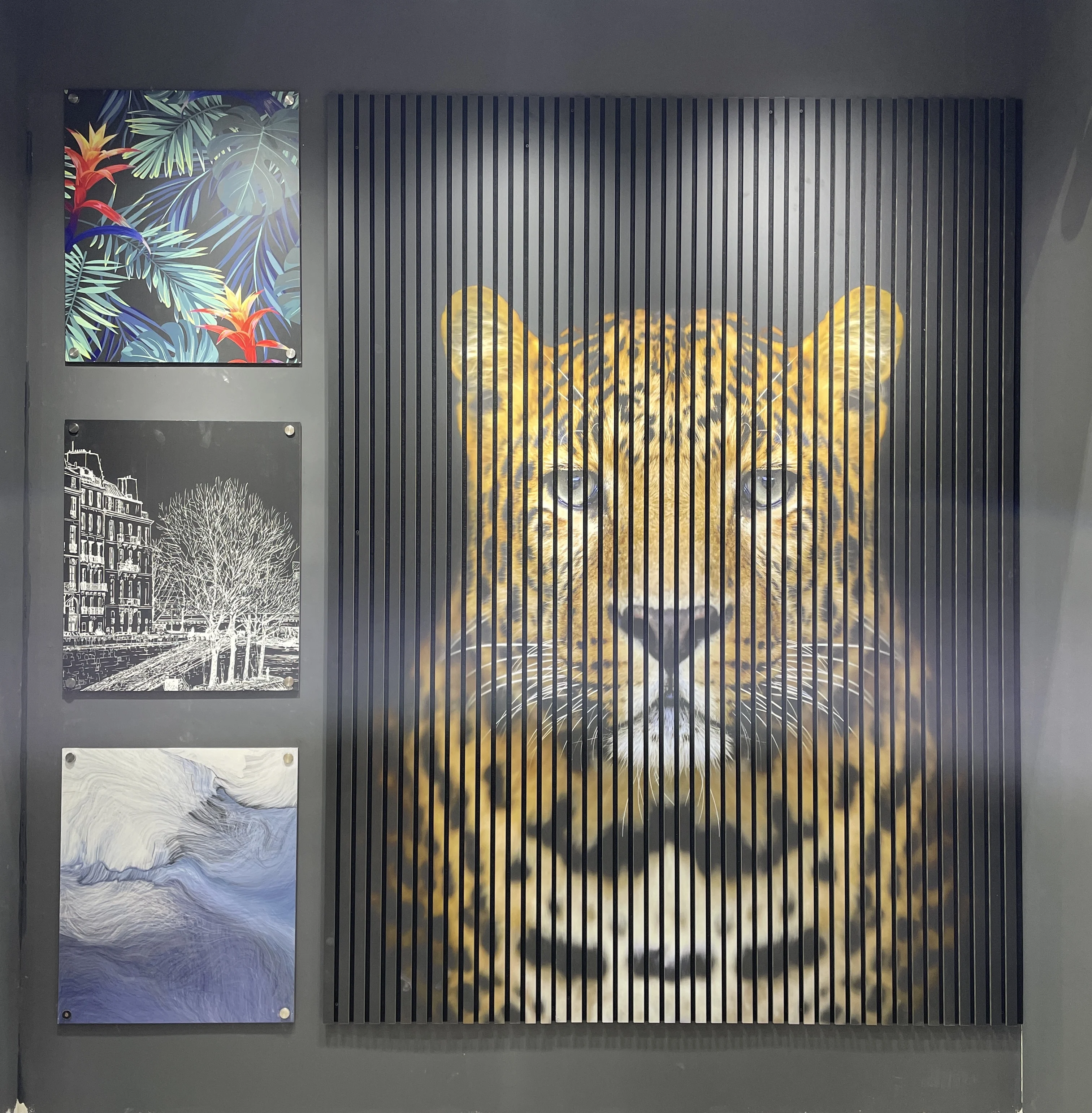 Wood Veneer Wrapped Slat Wall Panels 3d Acoustic Panels For Interior Wall Decor Soundproof Paneling with digital printing