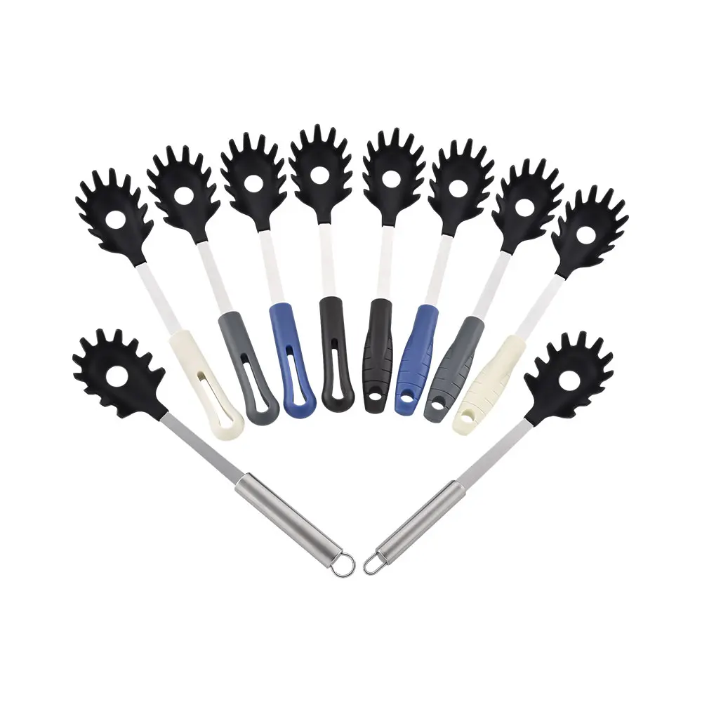 Utensils Kitchen Set Cooking Plastic Funny Spaghetti Strainer Server Fork Pasta Spoon Spaghetti Cutlery Salad Server