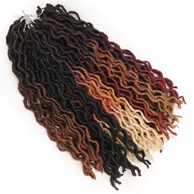 Wholesale Cheap hot solid 24-inch 18 Stand Braids Dirty Braids Curly Fashion Crochet Wig