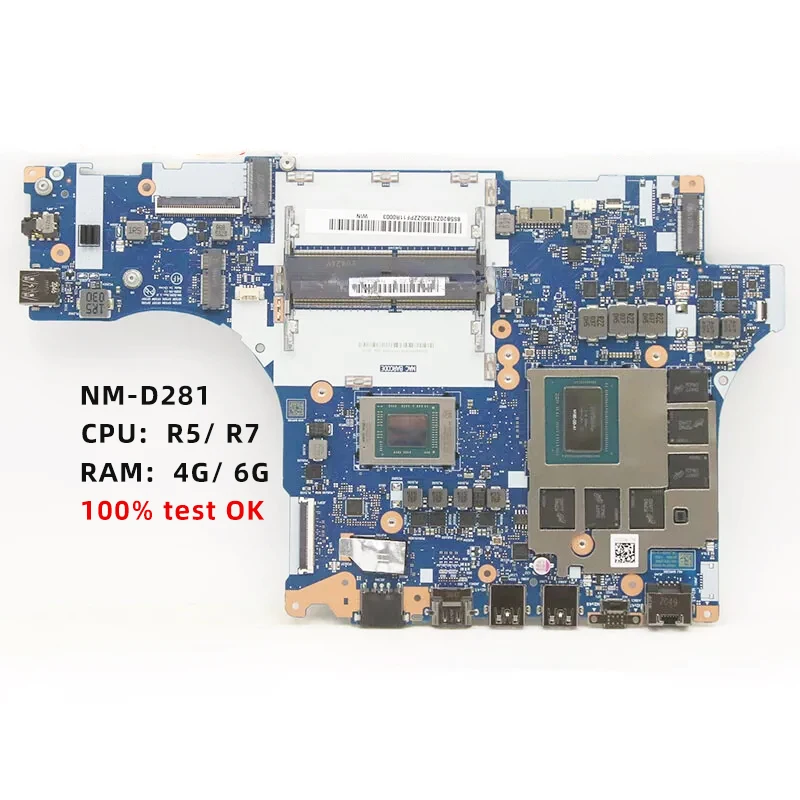 Материнская плата NM-D281 GY55M GY55N для Lenovo Legion 5P-15ARH05H для ноутбука с R5-4600H R7 4800H CPU, 100% Tes OKt