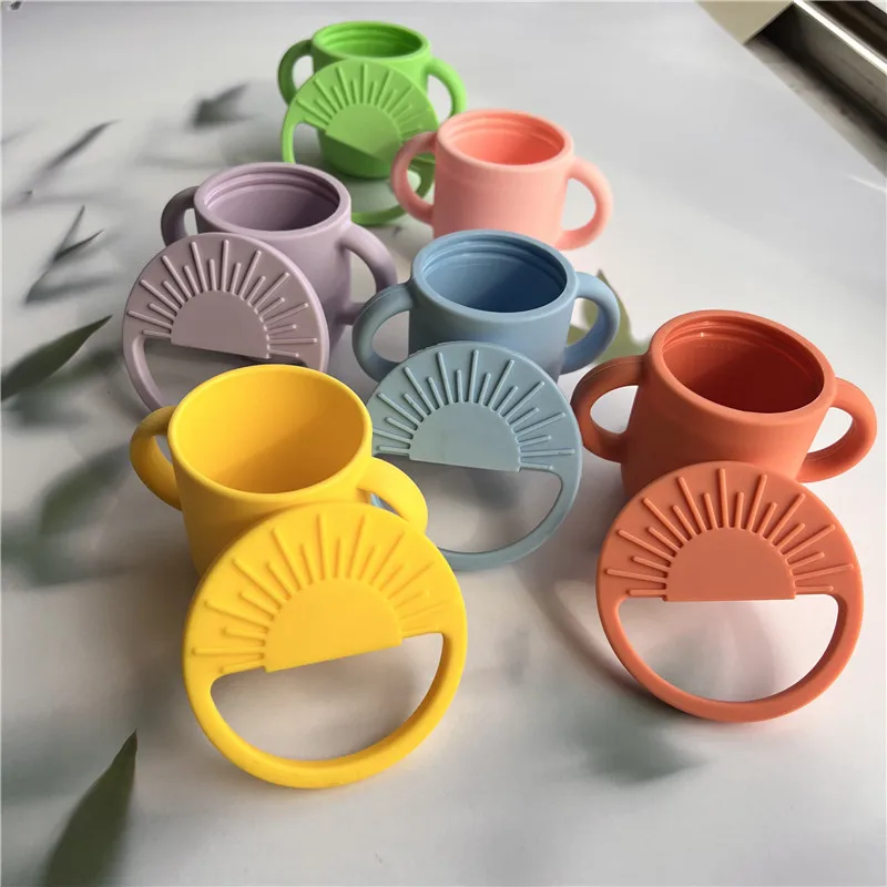 2022Hot-selling Customized Cartoon Cute Rainbow Silicone Baby Teether ,baby teether mushroom beech wood teether