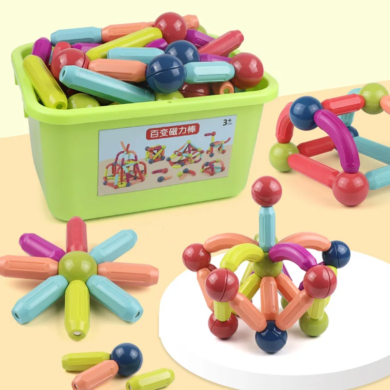 Popular Educational Stem Toys 3d Magnet Building Block Magnetic Ball And Rod Construction Set