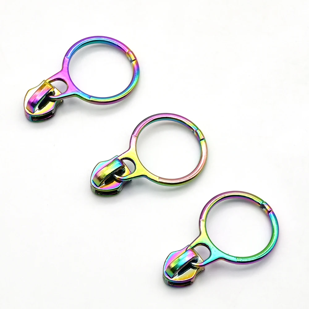 YYX Custom Zip Puller Garment Metal Zipper Puller Slider Head Puller Zipper Custom Logo Bag Zipper