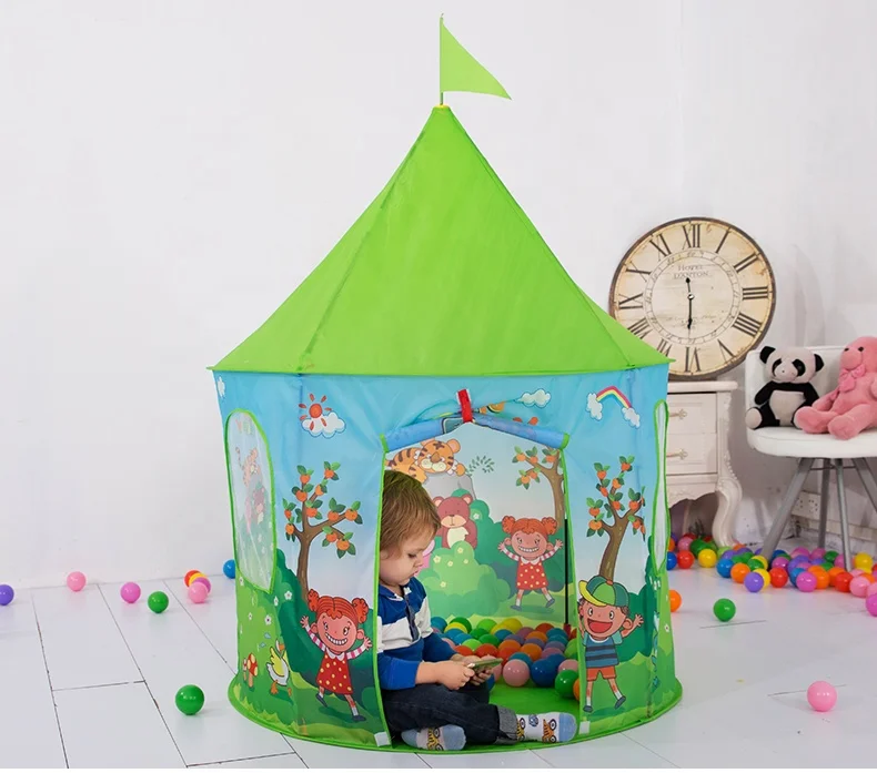Indoor & Outdoor Kids Lovely Teepee Tent for Birthday Party Present Play Children Princess Castle Pink