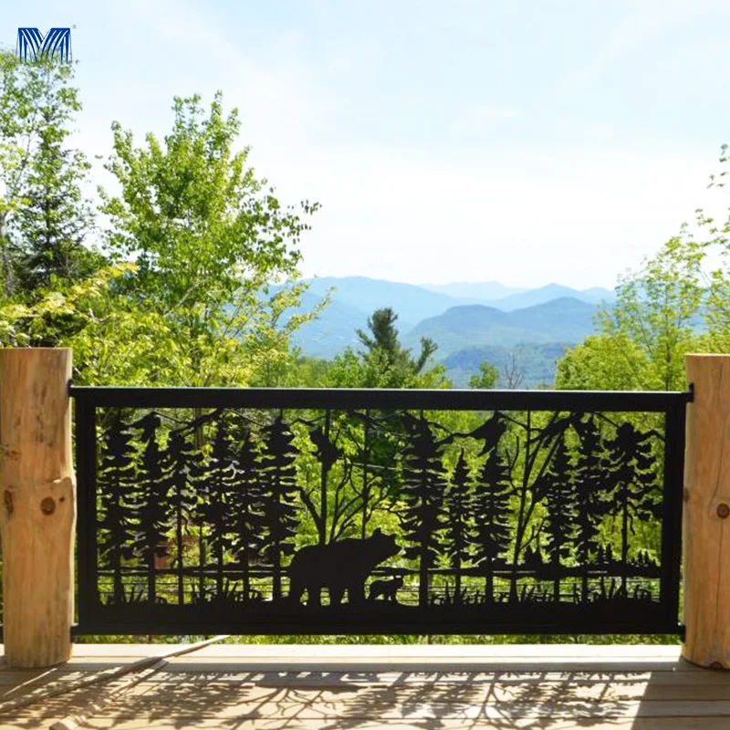 Vinyl fence gabion iron  wire mesh electric fence energizer aluminium horse laser cut privacy fencing panel