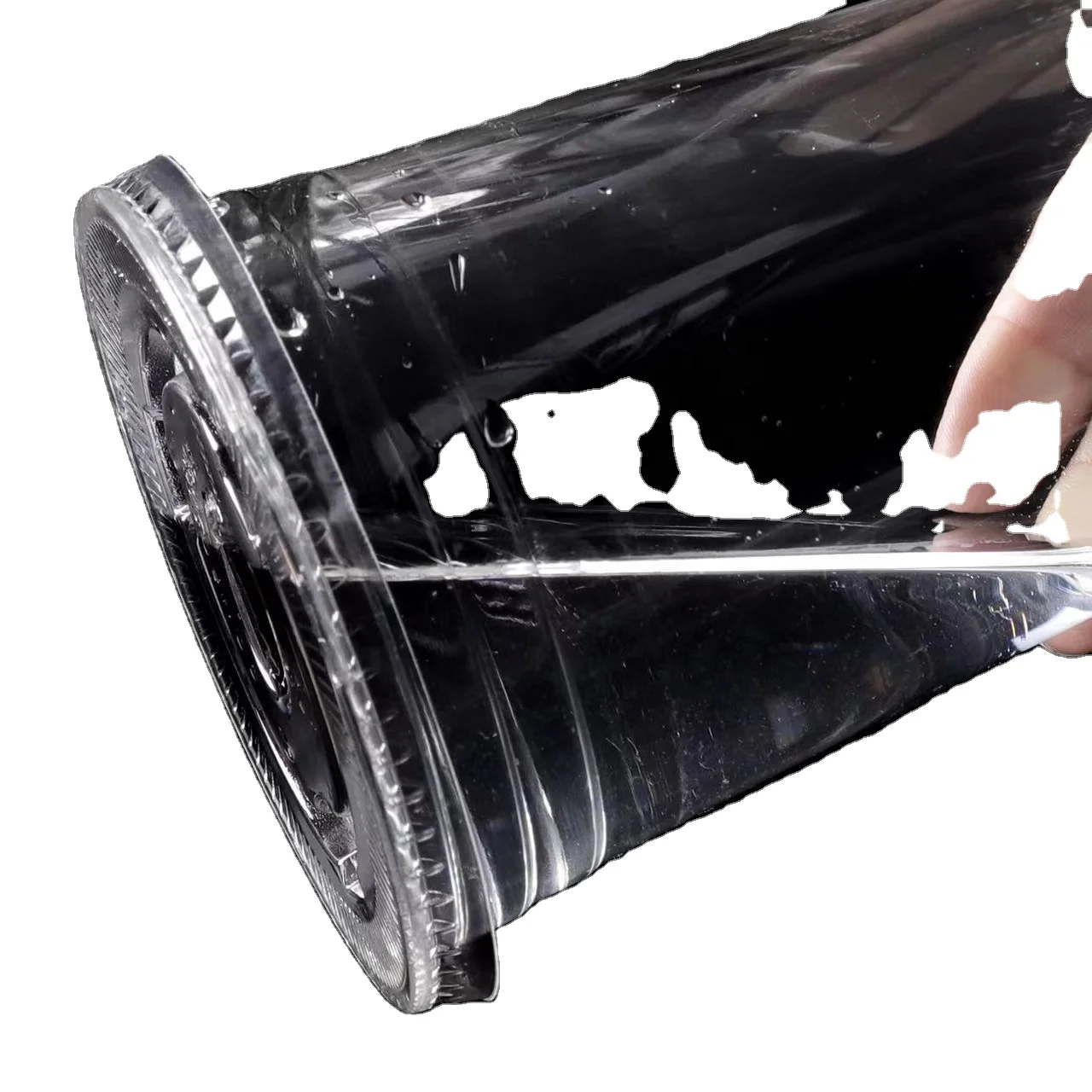 Disposable White/ Black Re-closable Custom Lid for Paper Cup PLA Biodegradable Cold Drink Lid
