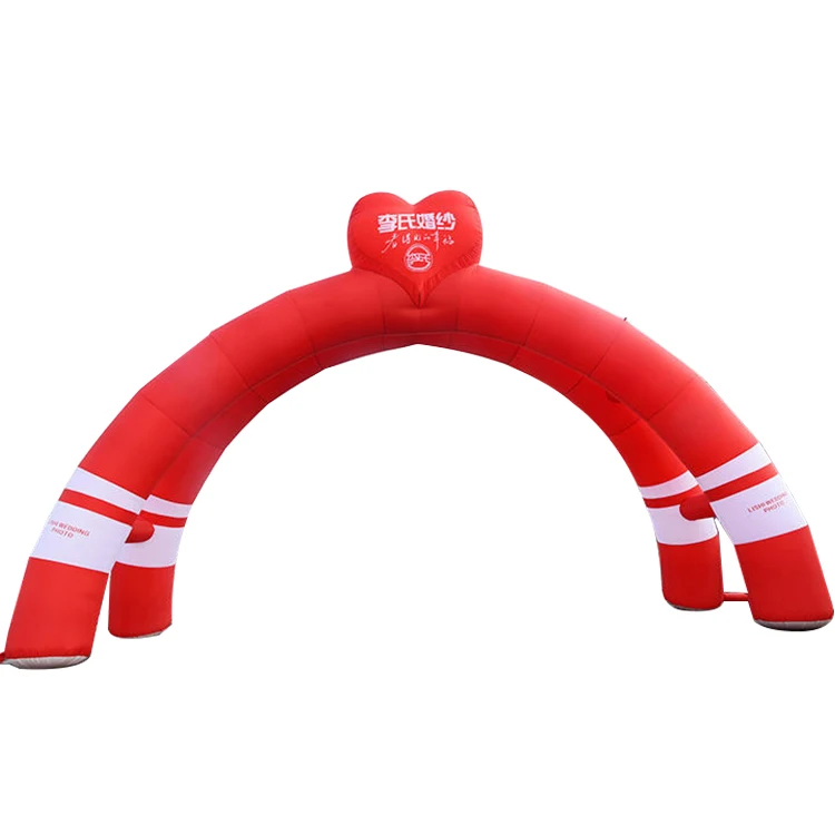 Outdoor Waterproof Heart Shape Advertising Dome Outdoor Entrance Inflatable Wedding Arches