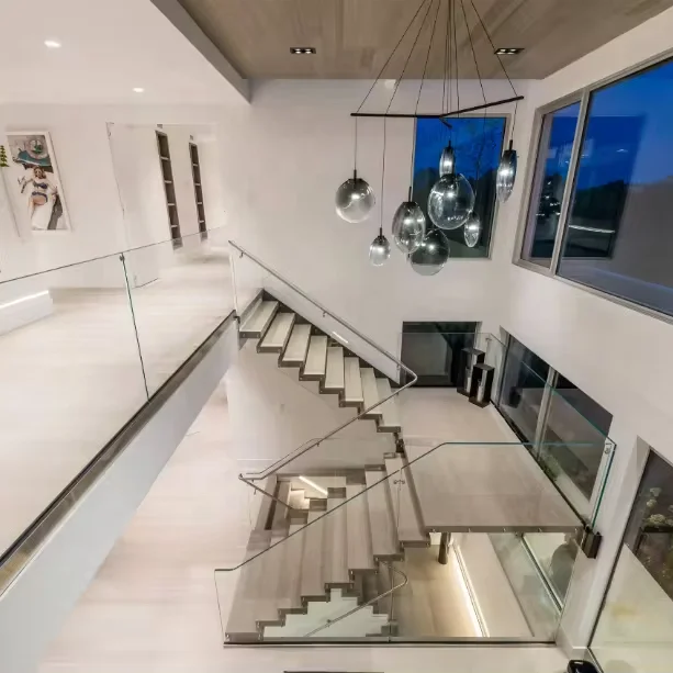 VIKO Modern Led Wooden Stairs Mono Stringer Staircase Stair Step