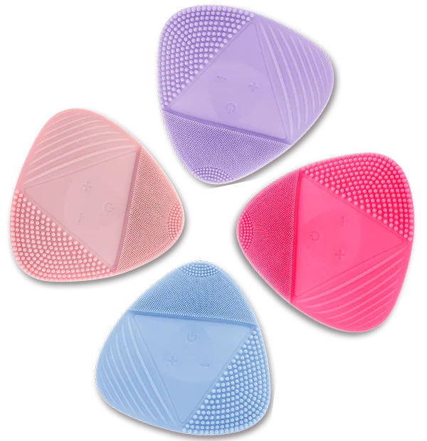 New Arrive Electric Silicone Face Cleaning Brush Waterproof Face Scrubber Massager Sonic Vibrating Facial Cleansing Brush