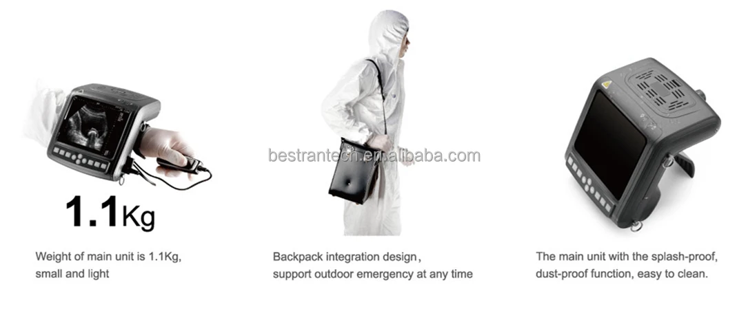 BT-VUD66  hospital portable Full Digital B Mode Veterinary Ultrasound scanner price medical vet ultrasound machine