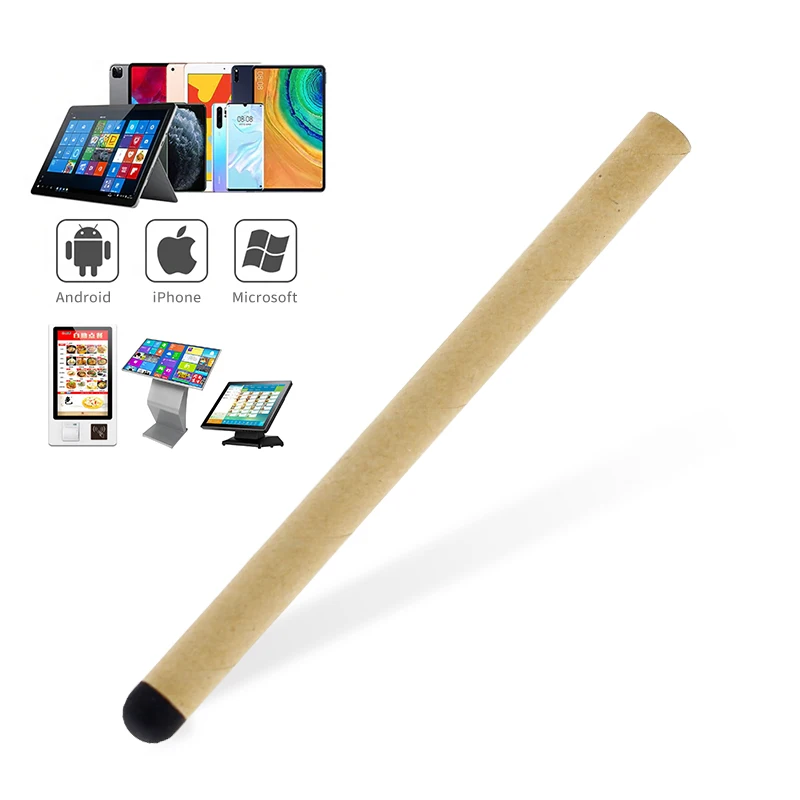 Universal environmental protection paper tube disposable mini touch screen stylus pen