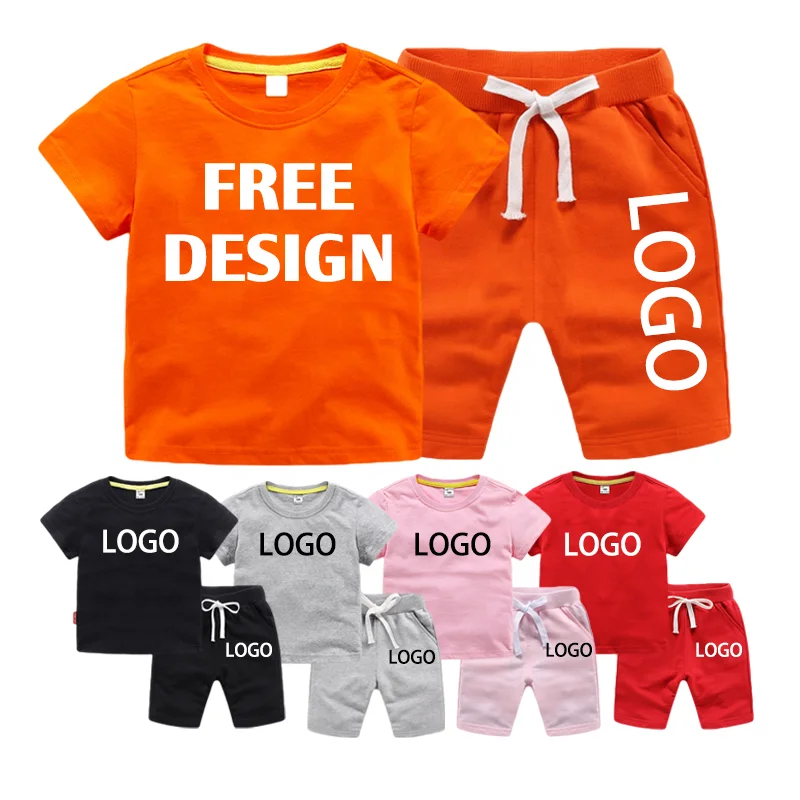 2023 DOVEARK OEM Label Custom Made Boy  Kids Summer Set Kid Clothing Sets 4 To 12 Years Old Kids Short Sets Clothes