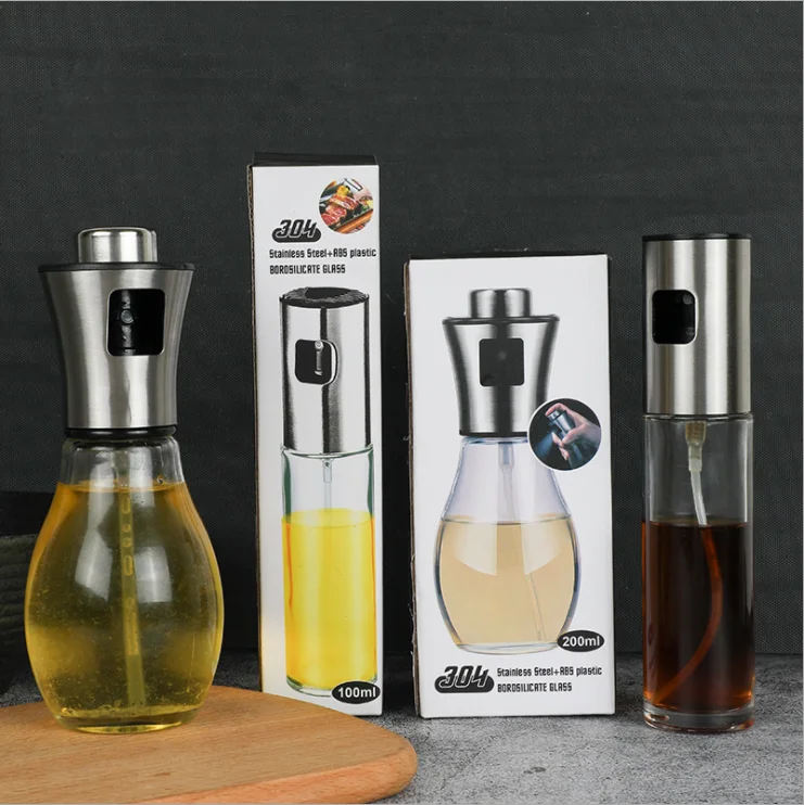 
Wholesale Food Grade Stainless Steel Kitchen Roasting Cooking Olive Oil Sprayer 2 pcs 