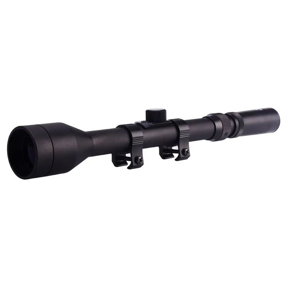 Rifle Scope 3-7X28 Hunting Telescope With Free Mounts & Lens Caps For Recreational Target Shooting Scope