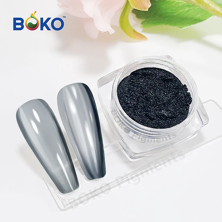 BOKO In Stock Fast Shipping Chrome Nail Pigment Powder Metallic Magic Mirror Powder