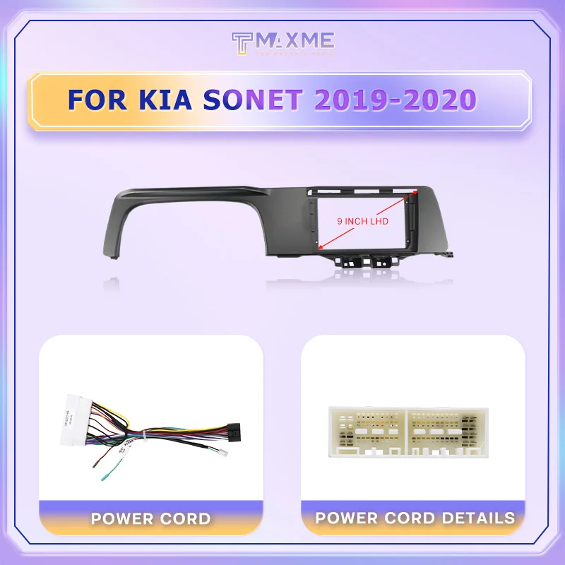 Заводская цена 9 дюймов автомобильный Dvd-блок монтажная рама для KIA SONET 2019-2022 Черный Ремонт автомобильные аксессуары кронштейн панели