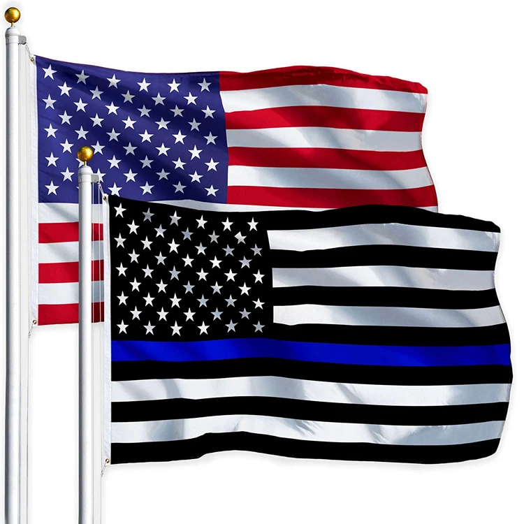 Wholesale Digital Silk Screen Printing USA 3x5 Flags Embroidered Stars and Stripes  Polyester Nylon American Flag