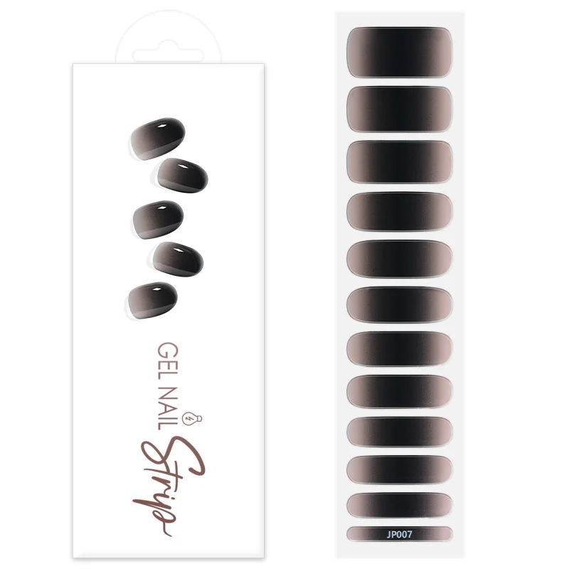 Long-lasting UV Lamp Compatible Gel Nail Strips Full Nail Wraps with Easy Application Salon Quality Nail Stickers