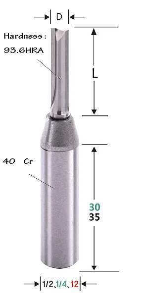 YASEN accessories high quality tungsten carbide TCT 2/3 flutes straight end mill