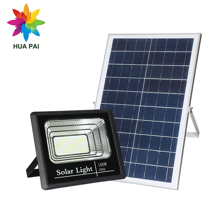 
HUAPAI High quality Remote Control Ip65 Outdoor 10w 25w 40w 60w 100w 200w 300w Solar Led Flood Light 