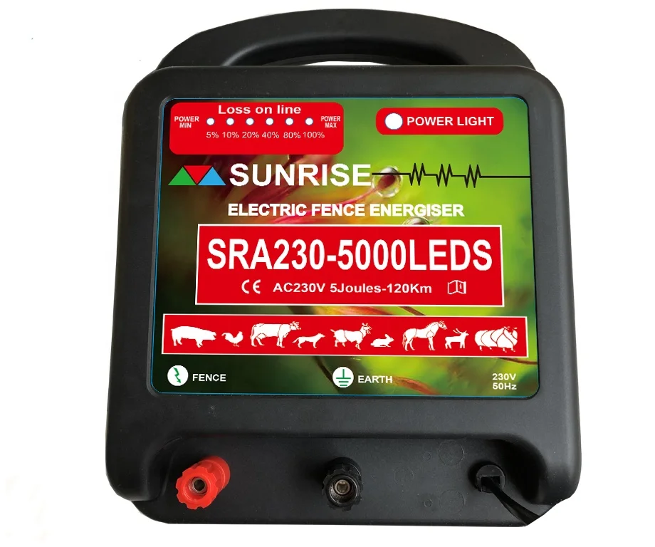 Waterproof electric fence energizer & electric fencing system