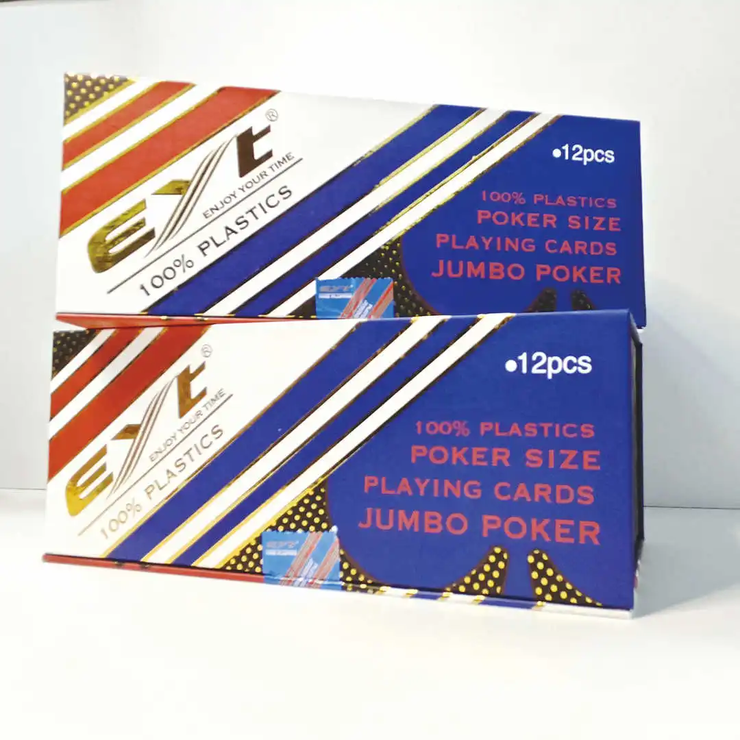 Wholesale PVC Waterproof Playing Card Game with Custom Logo Printing Compatible Poker and Box for Party