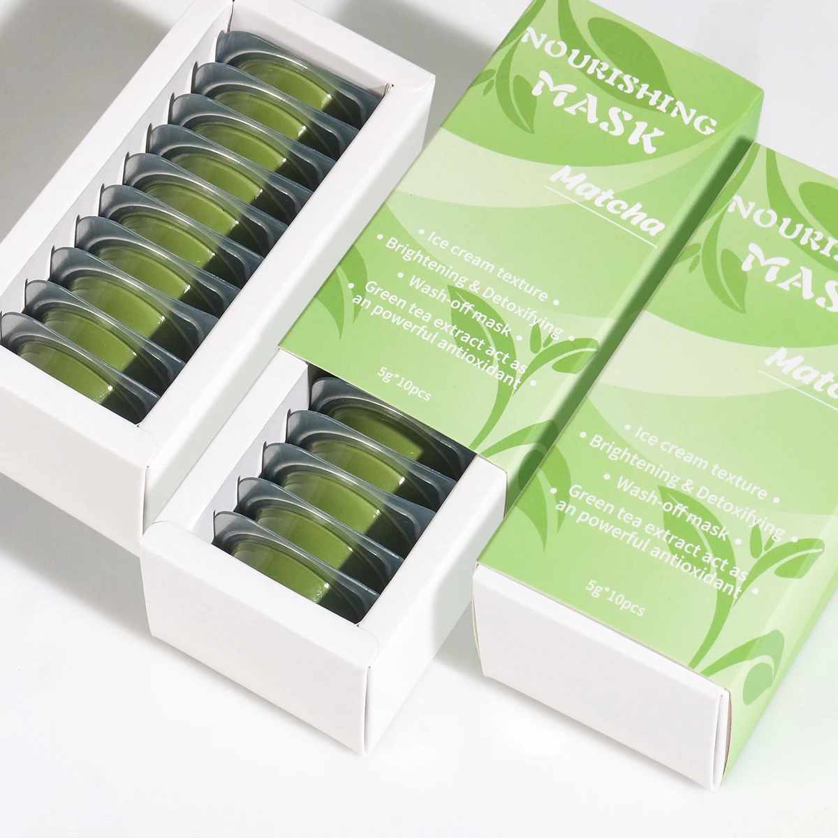 Wholesale Remove Blackhead Facial Clay Mud Solid Oil Control Deep Cleansing Organic Vegan Face Green Tea Purifying Mud Clay Mask