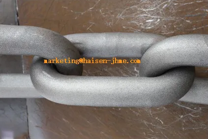 Black painted marine steel open link  anchor chain for ships and vessels