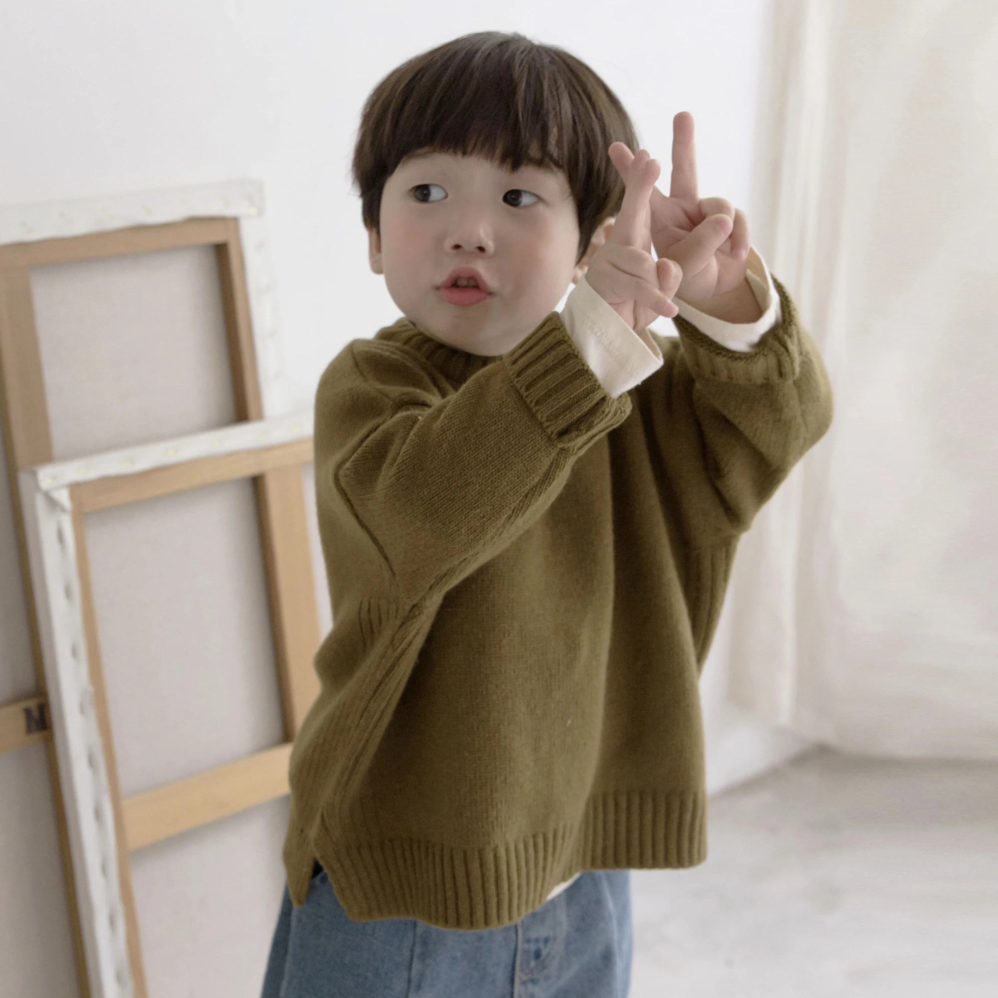 DE MARVI boys girls Knitted Sweater Wool Winter Pullover Clothes MADE IN KOREA