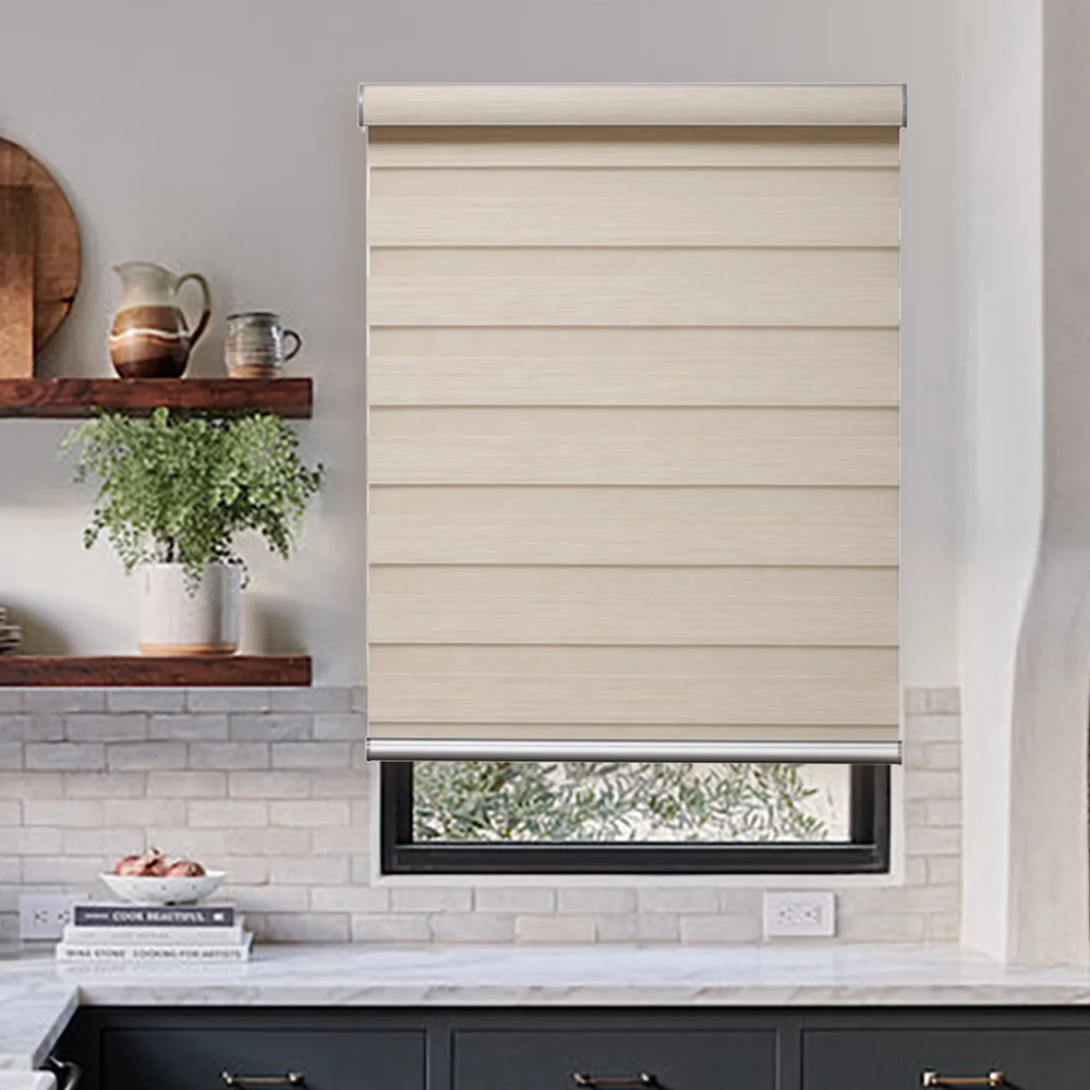 Tuya Zigbee Smart Electric Wifi Zebra Window Blind Solar App Smart Control Motorized Automatic European Zebra Blinds